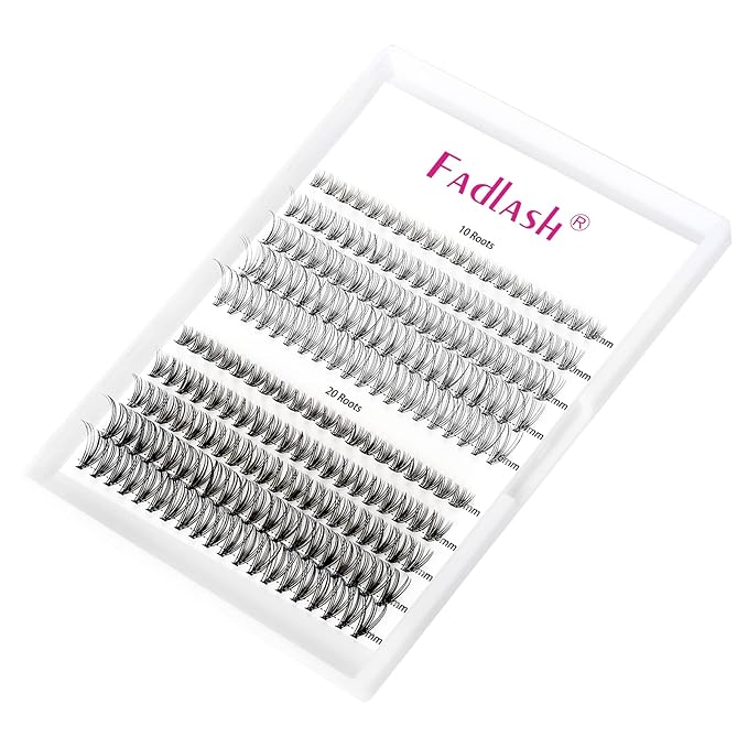 Lash Clusters Extensions Large Tray Individual Lashes 10D 20D Mix Natural Soft C Cur Black Faux Mink Volume Lash Extensions Reusable Artificial Eyelashes (10D+20D-0.07-C, 8-16mm)