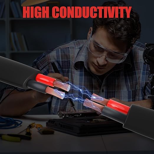HONENCN 18 Gauge 2 Conductor Electrical Wire, 18 AWG 0.82mm Wire PVC Cord, 12V/24V DC Low Voltage/Copper-clad Aluminum(CCA)Flexible/2 Wire for Automotive LED Strips Lamp Lighting Marine (9.2M/30FT)