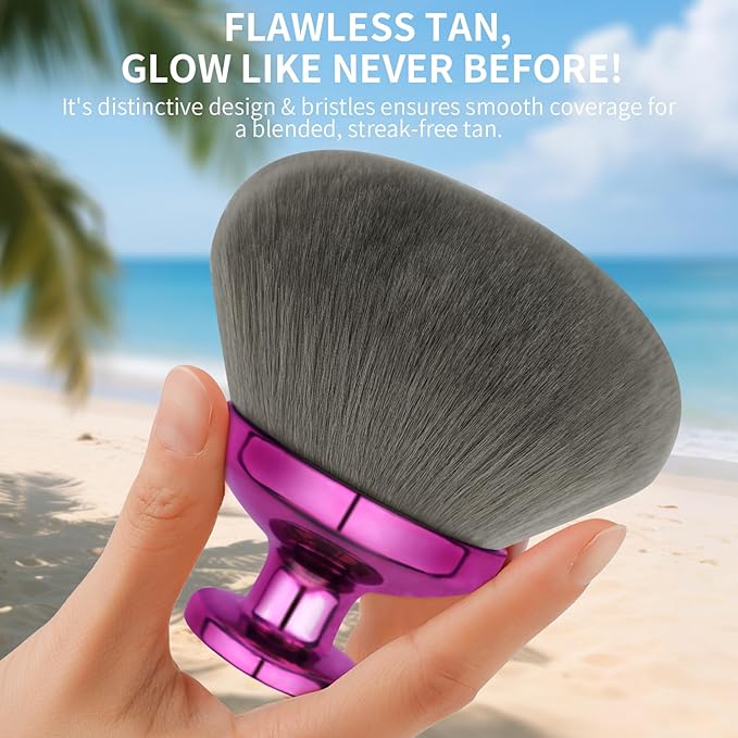 docolor Self Tanner Brush Extra Large Body Makeup Brush, 3.5 Inch Width, Soft synthetic hair Tanning Brush for Foundation, Self-tanners, Bronzer, Powder Self Tan Back Applicator Face&Body Makeup Brush