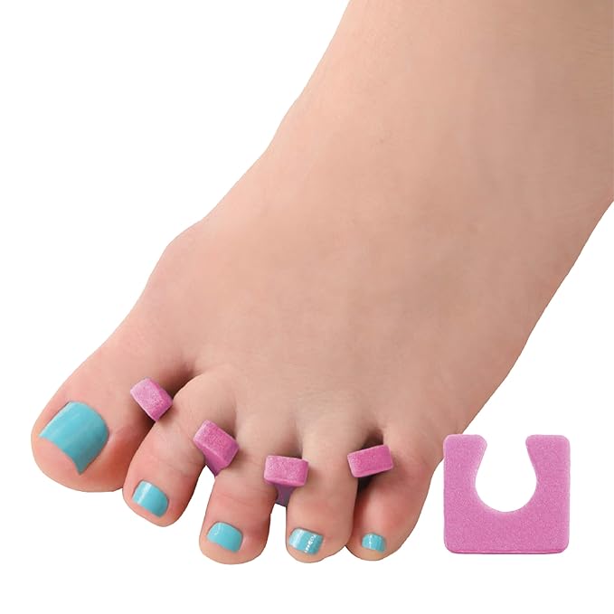 ForPro Professional Collection Sole Toe, Cotton Candy Pink, Individual Pedicure Toe Separators, 1” W x 1” L, 144-Count