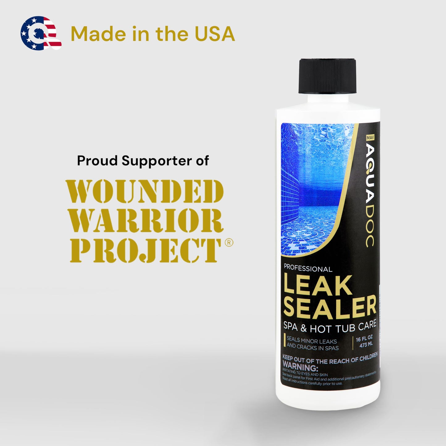 Hot Tub Leak Sealer to Fix Leaks Easily - Spa Leak Sealer 16oz, Advanced Spa Repair Chemical Made in the USA - AquaDoc