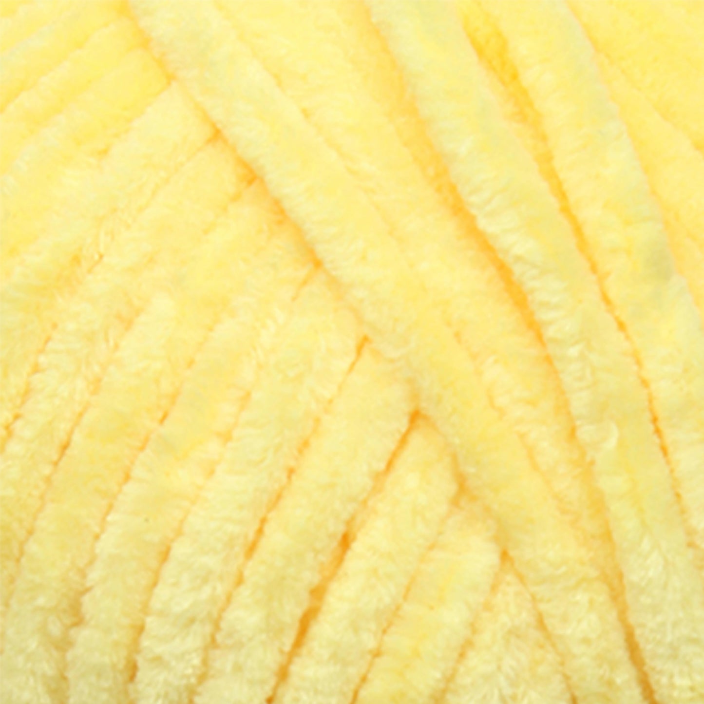 Estako Velvet (3- Skeins Pack) Chenille Blanket amigurumi Yarn for Crocheting and Knitting Super Bulky 3x100 gr (3x132 yds) (1850 - Yellow)