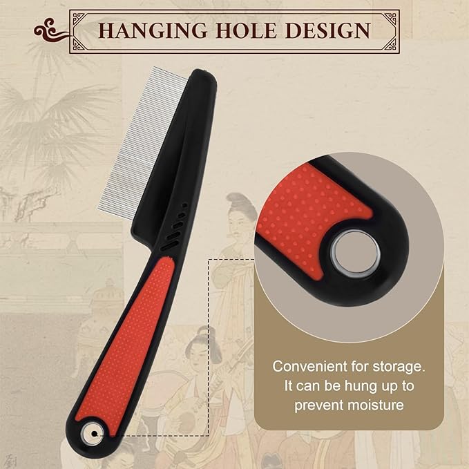 Dandruff Comb, Stainless Steel Fine Tooth Comb, Dandruff Remover, Scalp Sweep Detoxing, Multifunctional Hairbrush
