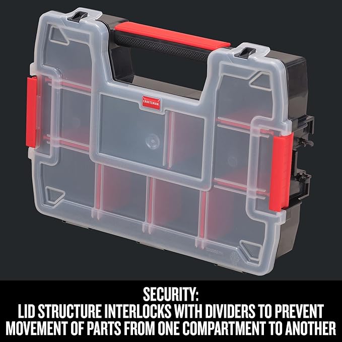 CRAFTSMAN Small Storage Organizer, 10 Compartment, Plastic (CMST14021) (Pack of 2)