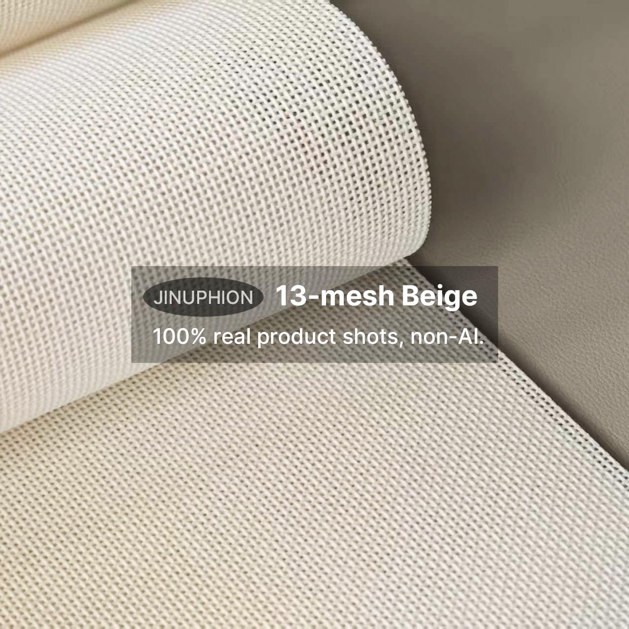 Needlepoint Canvas, 13-Mesh, 20" X 17", Beige Needlepoint Canvas Embroidery Blank Cloth