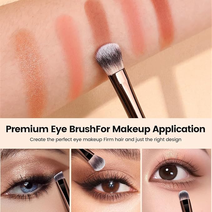 MAANGE 7 PCS Foundation Makeup Brush Set With Bag, Make up Brushes, Eyeshadow Concealer Brush, Double-ended Foundation Contour Powder Blush, Professional Face brush Set Tools For Liquid,Cream (White)