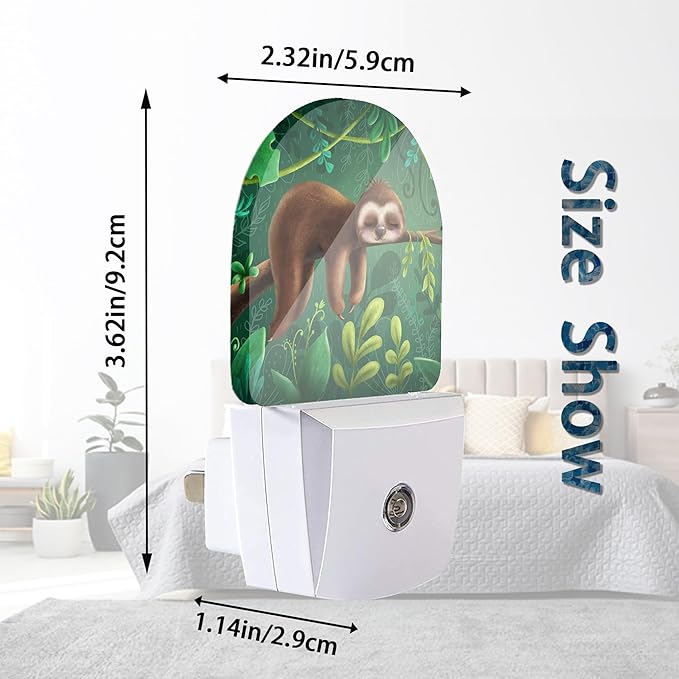 Axxitude Cute Sleeping Koala Forest Night Lights Plug into Wall for Girls Boys Room,Night Light LED Lamp Dusk to Dawn Sensor Round Lamp for Bedroom Bathroom Hallway Home Wall Decor Nightlight