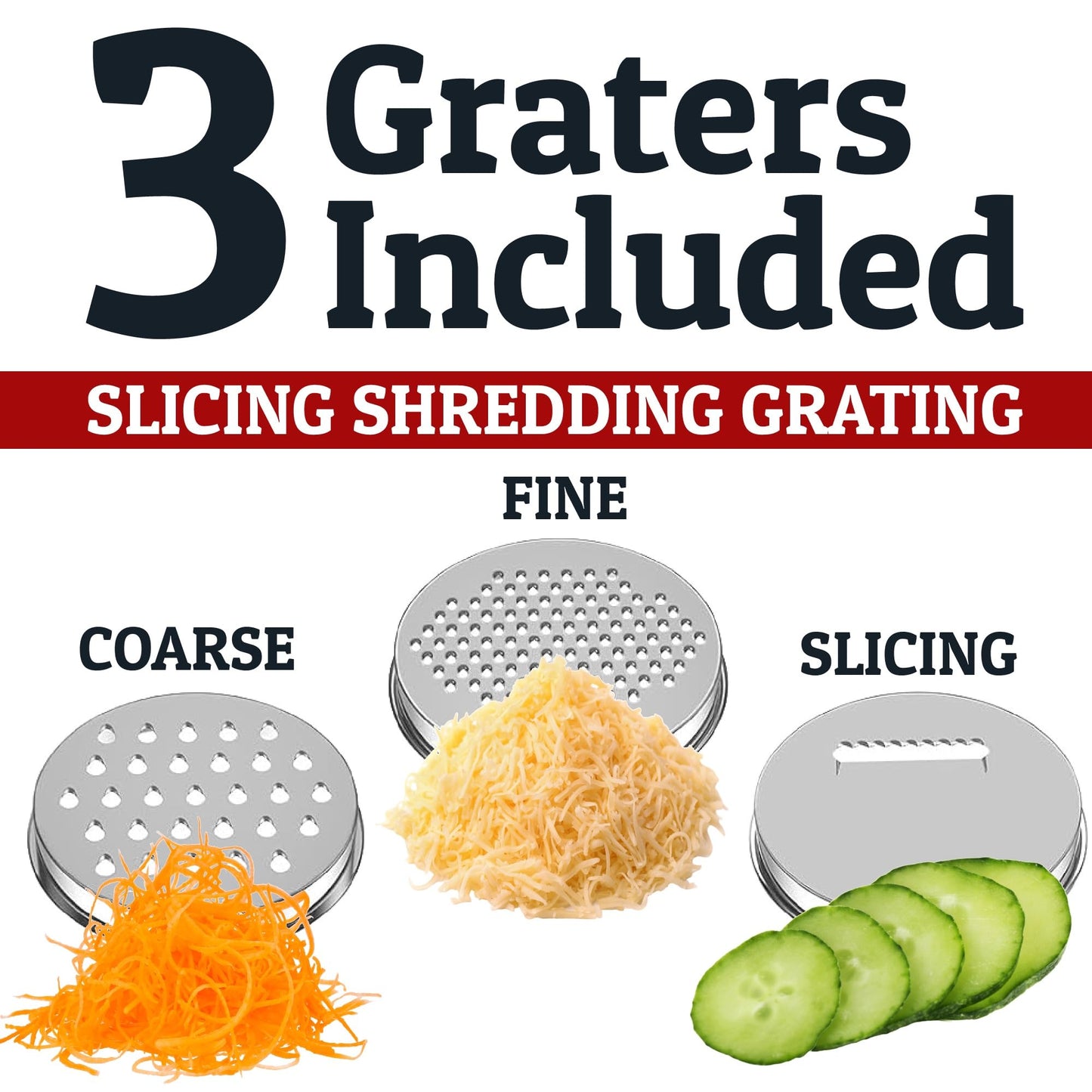 Priority Chef Stainless Steel Mixing Bowls with Lids Set, 3 Grater Attachments, Airtight Lids, Non-Slip Silicone Base Mixing Bowl Set, Large Prep Metal Mixing Bowls for Kitchen, Grey