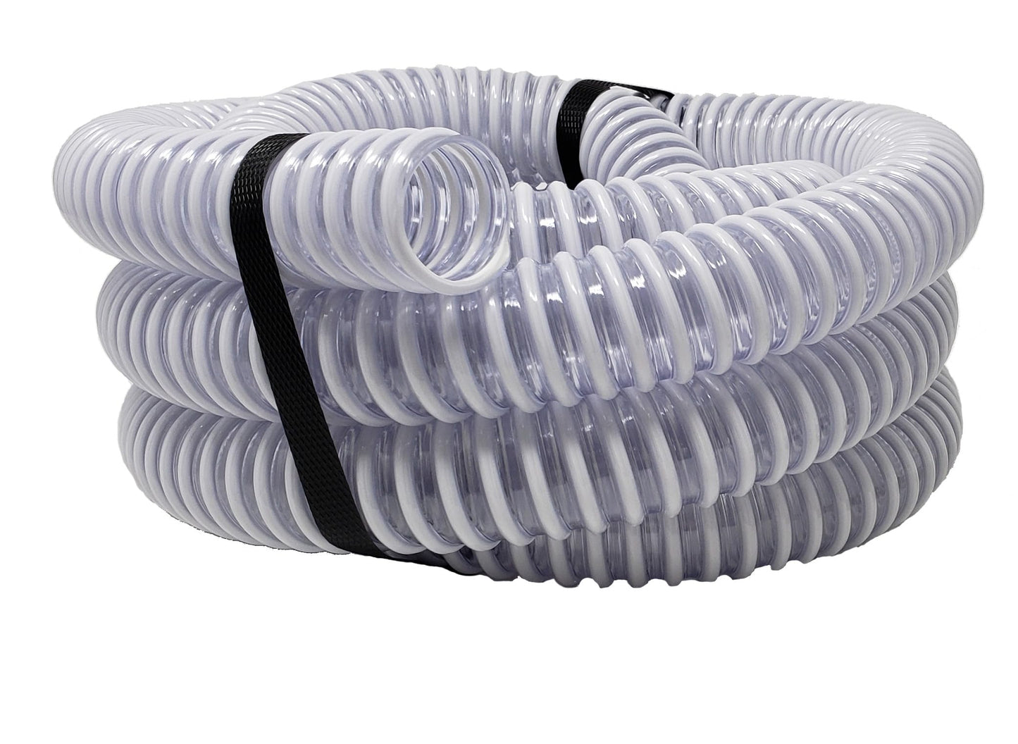 Sealproof 1.25" (32mm) Pool Filter Pump Connection Hose for 1-1/4 Inch Above Ground Pools and Intex Systems, 12 FT Premium Quality PVC Made in USA | Cut to Desired Length, Includes 4 Hose Clamps