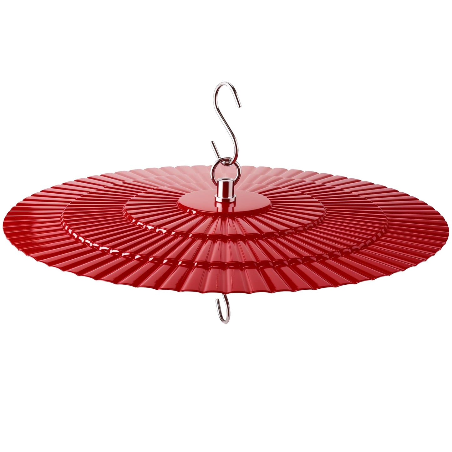 [2 Pack] 11.5" Metal Bird Feeder Rain Guard - Red Umbrella Cover Dome Shield - Value Set Weather Baffles for Hummingbird and Oriole Feeders