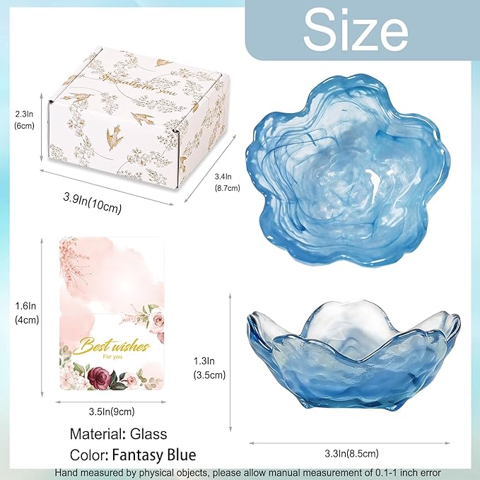 Gifts for Women Flower Jewelry Dish Ring Holder Dish Jewelry Tray Cute Vanity Organizer Blue Room Decor Aesthetic Nightstand Bathroom Bedroom Decor Trinket Dish Small Friendship Wedding Birthday Gifts