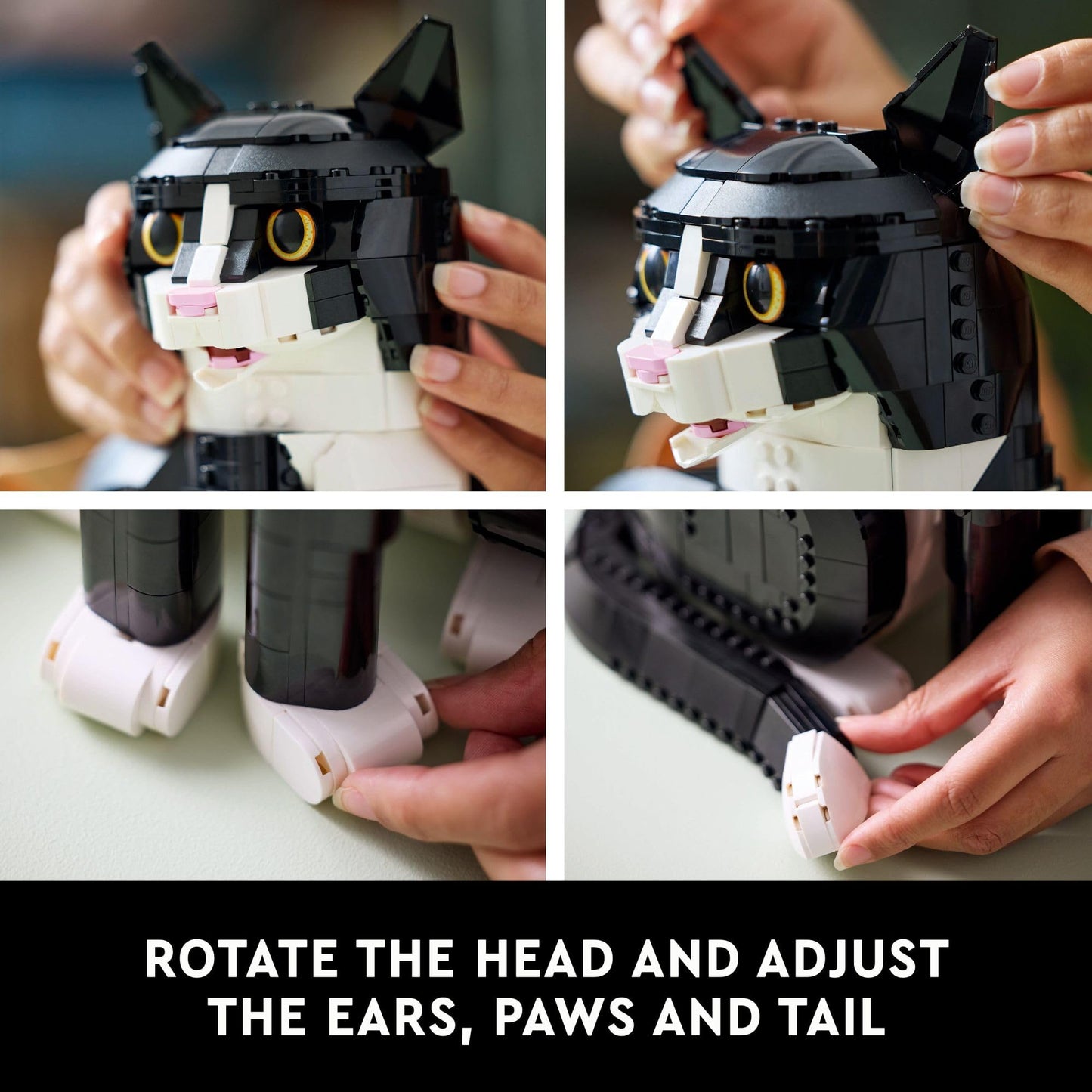 LEGO Ideas Tuxedo Cat - Building Sets for Adults, Ages 18+ - DIY Crafts Kit for Home Decor, Living Room or Bedroom - Gift for Christmas - 21349