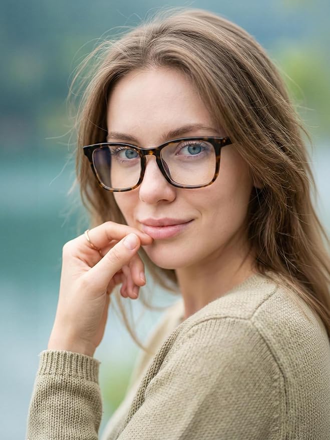 Blue Light Glasses for Women Men Square Computer Glasses Anti Glare UV Blocking Vita