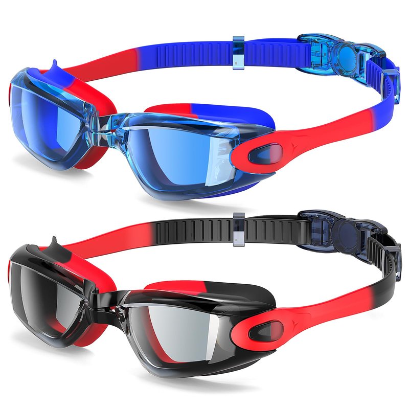 Braylin Kids Swim Goggles, 2-Pack Swimming Goggles for Children, Teens, Boys or Girls, UV Protection Swim Pool Goggle