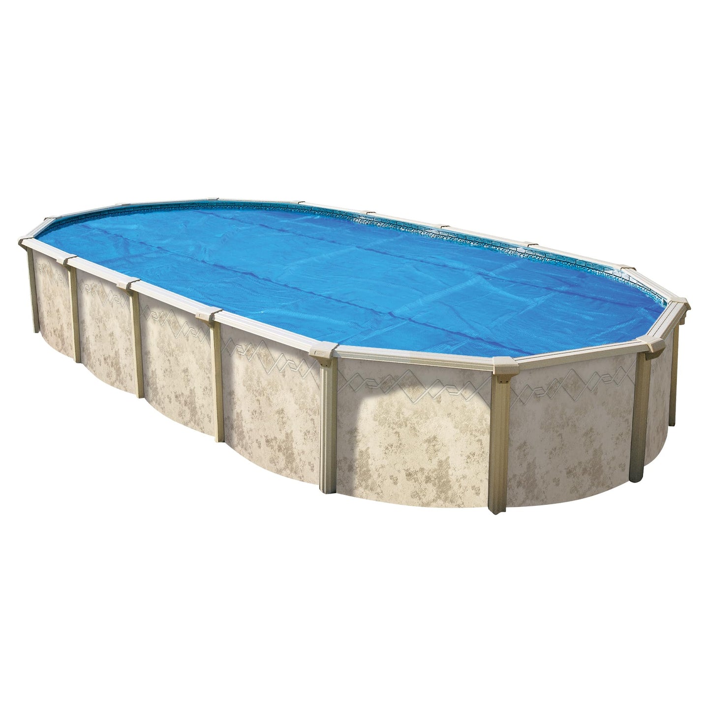 In The Swim 15' x 30' Premium Blue Oval Solar Pool Cover 12 Mil for Solar Heating Above Ground Pools and Inground Pools
