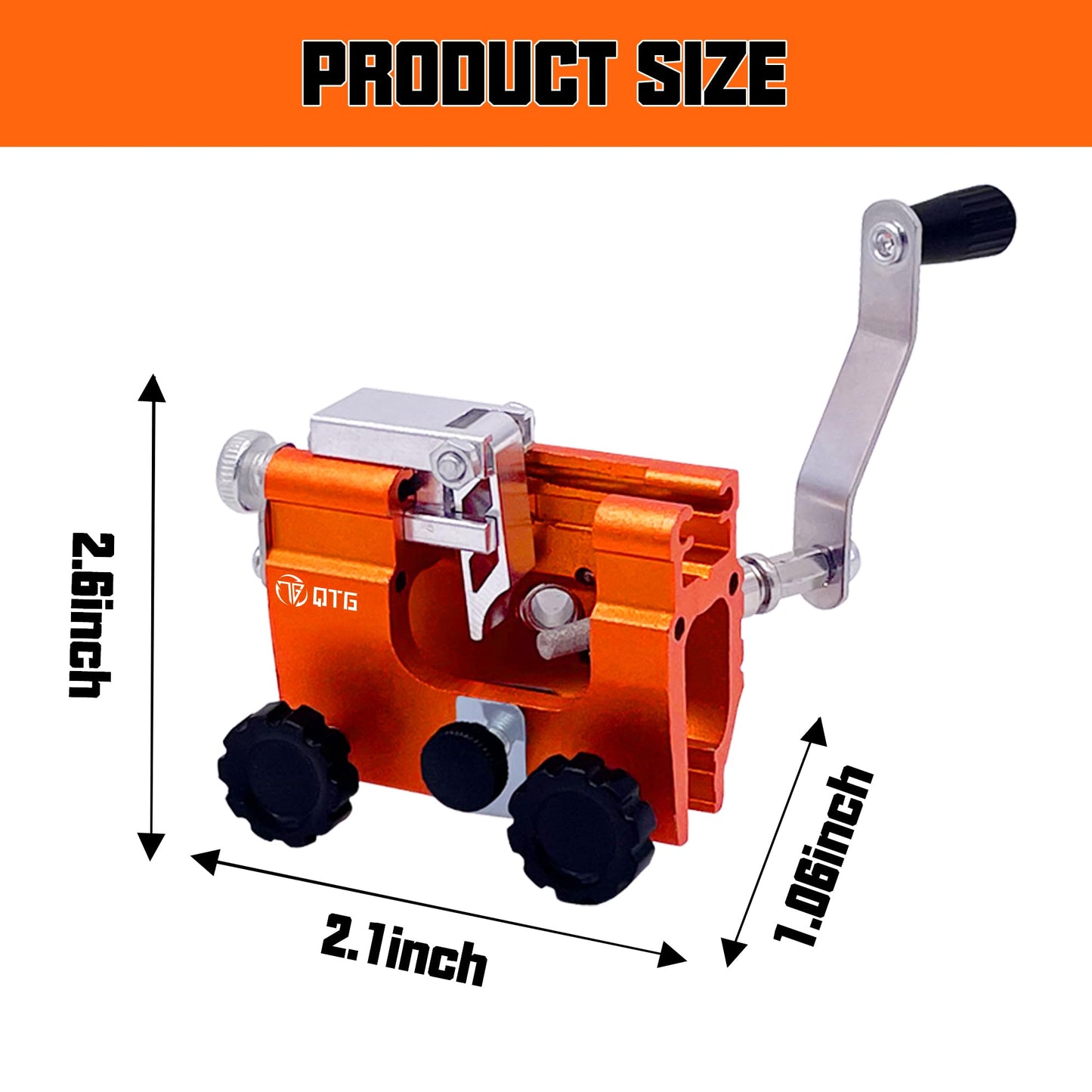 QTG Manual Chainsaw Sharpener,Chain Sharpener,Chain Saw Sharpener Portable Hand Crank Chain Sharpening Tool with Durable Clamp - Easy to Use & Accurate Chain Grinder Set for All Standard Chainsaws