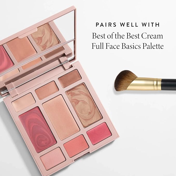 LAURA GELLER NEW YORK Sculpting Face Brush – Angled Makeup Brush for Blending & Contouring – Dense Vegan Bristles – For Cream, Powder & Baked Formulas