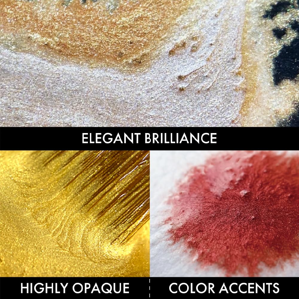 Kuretake GANSAI TAMBI Watercolor Paint Set 24 Glittery Colors II - Metallic, Professional-quality art supplies for artists adult painting aketching, Non-Toxic, Made in Japan