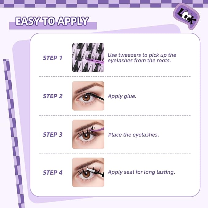 B&Q Manga Lashes Clusters Anime Lashes 10-18mm Mixed 120pcs Eyelash extension Manga Style Lash Feature Side Spike Cat Eye Eyelash Clusters Perfect Choice for Beginners at Home (Lash-Anime 03)
