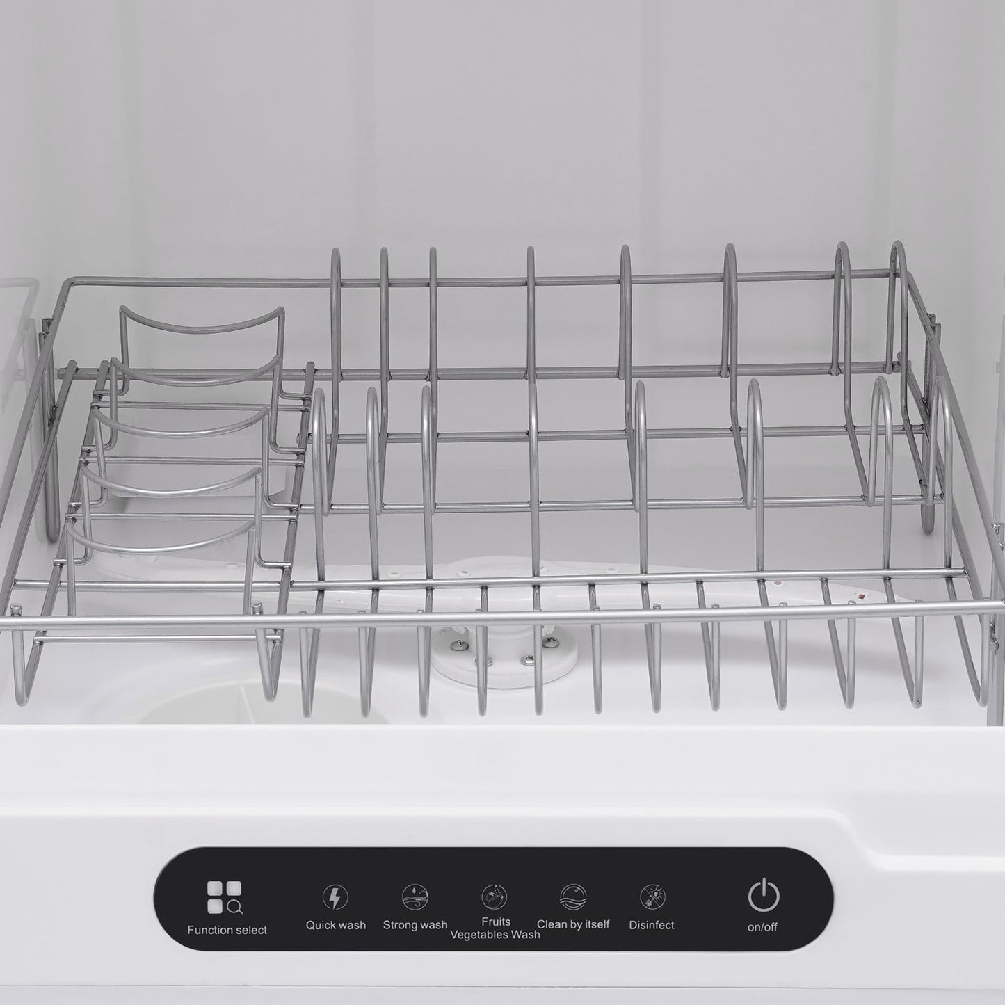 Portable Countertop Dishwasher, 5 Washing 12 Spouts Water Tank Leak-Proof Dry and 360° Rotation Flushing, Uitable for Homes Kitchen Apartments Dormitories Campers Rvs