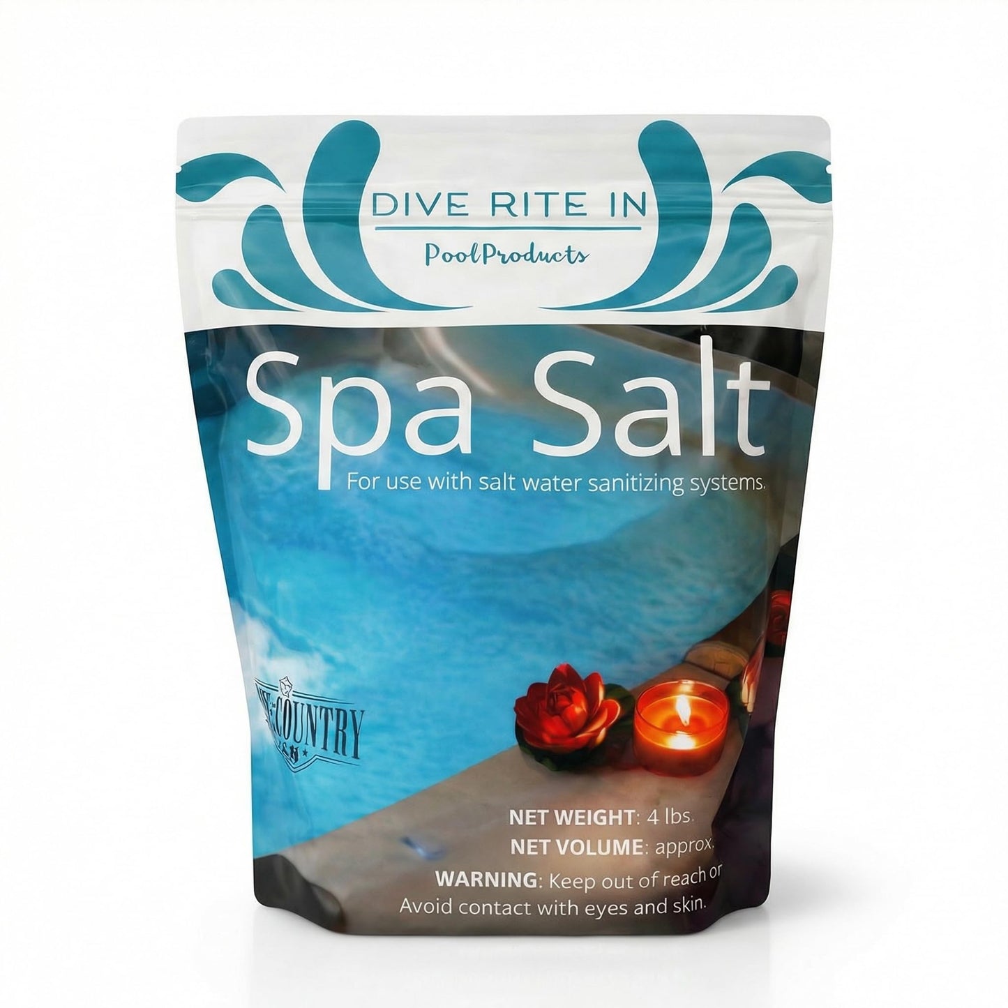 Hot Tub Salt and Spa Salt 4lb, Pure Sodium for Saltwater Spas, Swim Jacuzzi, Inflatable Hotspring, Caldera, Chloromatic, Pool Systems and Freshwater Generators