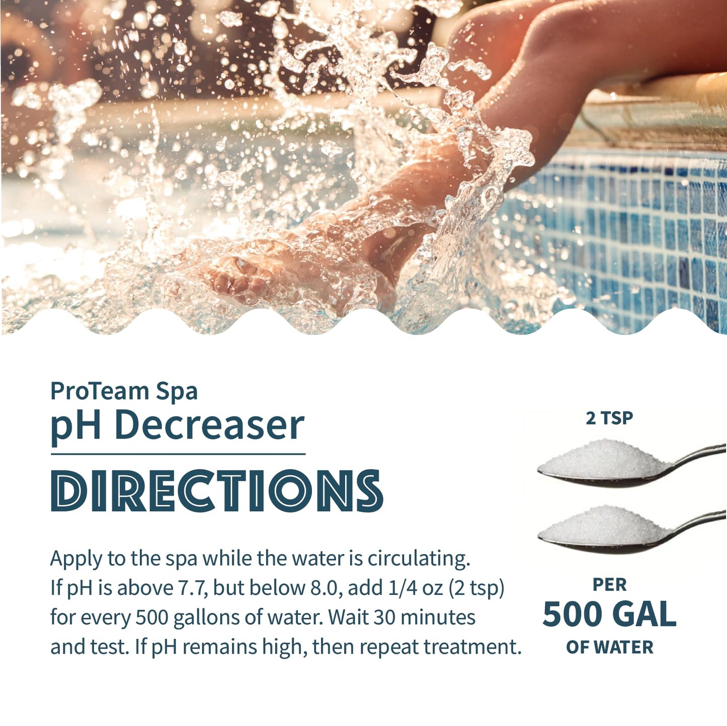ProTeam Spa pH Decreaser for Hot Tub - pH Down Hot Tub pH Decreaser Bundle with SplashWiz Spa & Hot Tub Chemicals Care Guide e-Book Made in USA (1.5 lb)