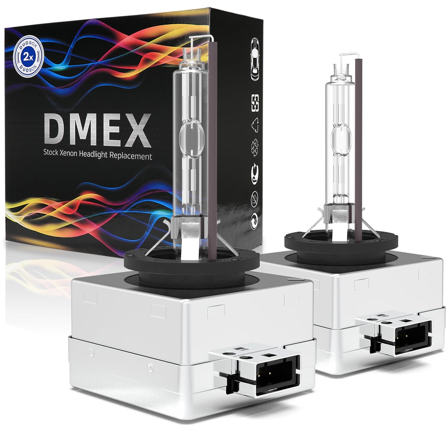 DMEX D1S HID Headlight Bulbs Xenon 35W Replacement 66144 66140 85140 85415 - Pack of 2, 4300K Warm White (Not fit Halogen Headlamp)