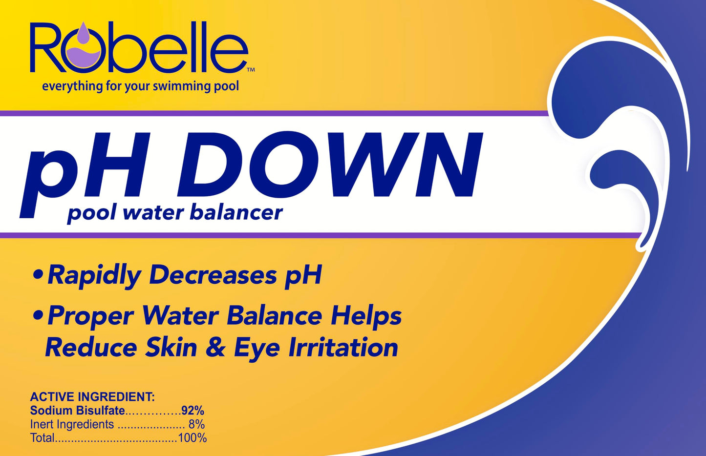 Robelle 6-Pounds Premium pH Down for Pools, Concentrated Sodium Bisulfate, Made in USA