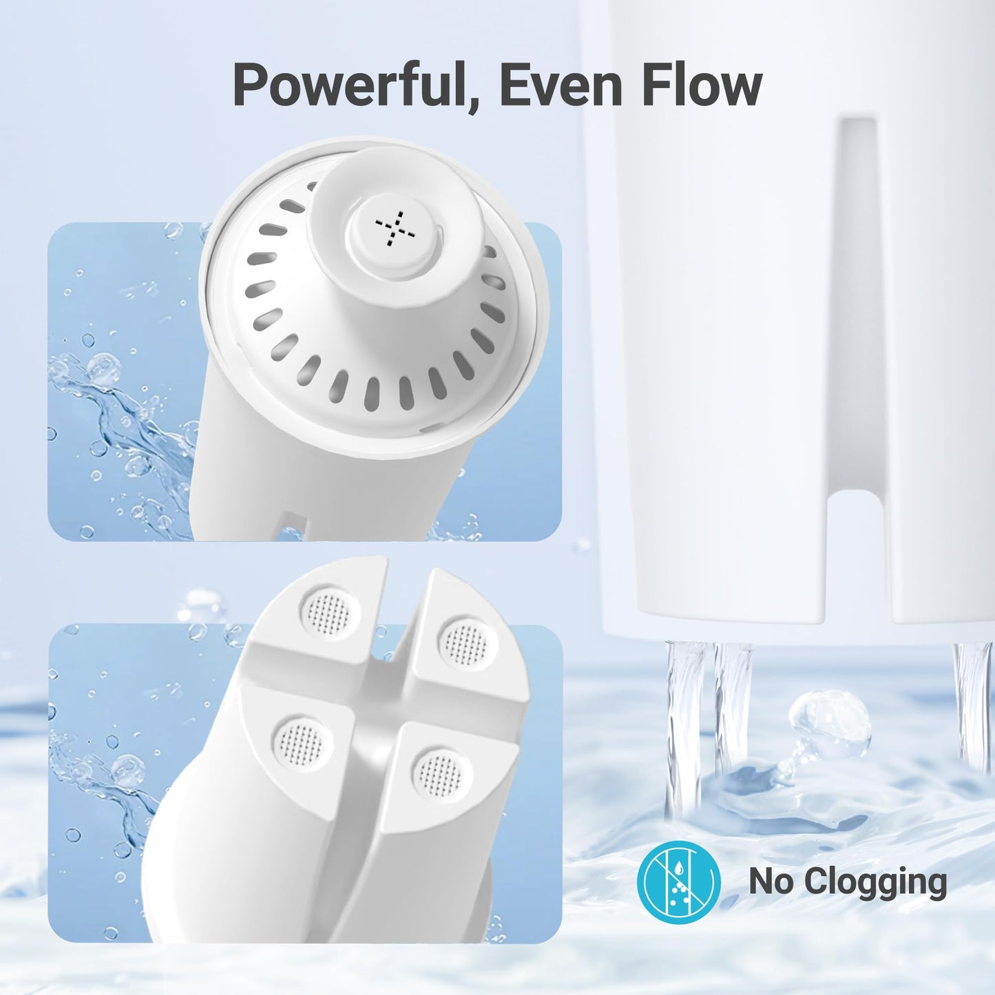 AQUA CREST CF06A Replacement for Brita® Filter, Brita® Water Pitchers and Dispensers, Classic OB03, Mavea® 107007, and More, NSF Certified Pitcher Water Filter, 6 Month Filter Supply, 3 Pack