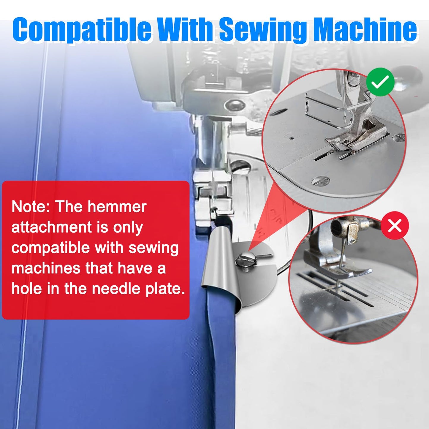 TOOVREN Sewing Rolled Hemmer Foot 8PCS Rolled Hem Presser Foot 3/4/5/6/7/8/9/10mm 8 Sizes Wide Rolling Hem Foot Sewing Machine Presser Feet Hemmer Home Industrial Curved Scroll Hemming Feet