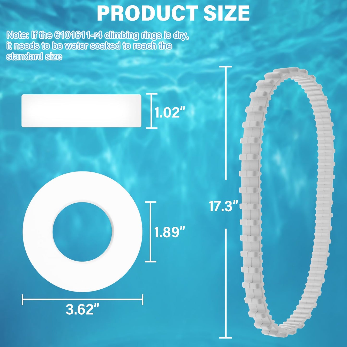 GVCVHVCV 9985006-r2 Track and Climbing Rings 6101611-r4 Replacement Parts Compatible with Maytronics Dolphin Nautilus cc Plus Robotic Pool Robot (6 Pack)