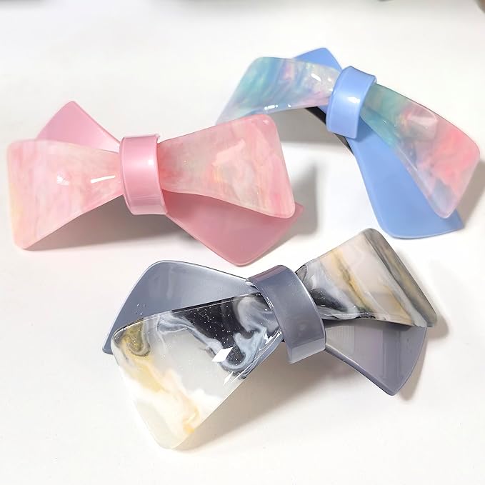 3 Pcs Hair Barrettes for Women Hair Clips Womens Hair Accessories Large French Hair Pin Retro Hair Clasp Accessories for thick hair (Butterfly Multicolor 2)