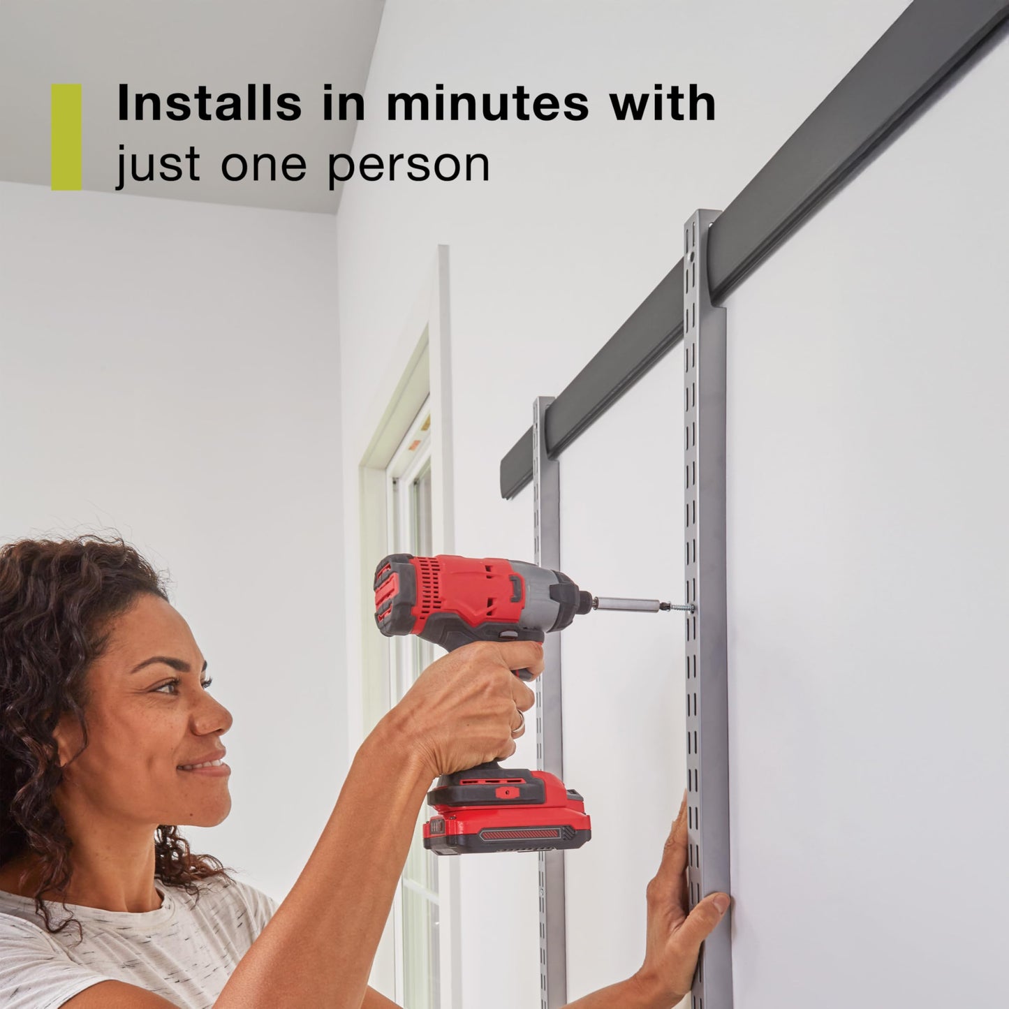 Rubbermaid Fasttrack Rail Storage 36"x12" 3-Shelf Kit, 350 lbs. Per Shelf, for Home/Garage/Shed/Workshop Organization