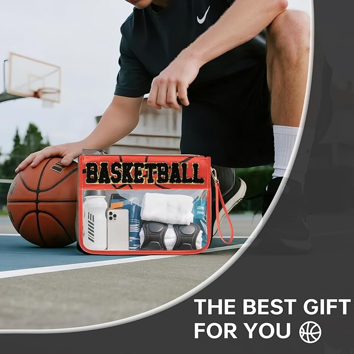 Baseball Gift Bags Baseballs Treat Bags Team Gifts Clear Chenille Letter Zipper Pouch Accessories Stuff Sport Portable