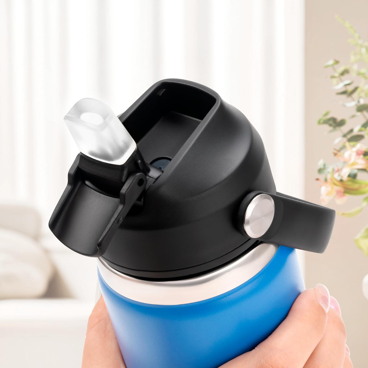 Lid Replacement for Simple Modern Summit 10 oz 12 oz 14 oz 16 oz 18 oz 20 oz 22 oz 24 oz 32 oz 40 oz 64 oz Water Bottle,Straw Lids With Straw For Hydro Flask,Thermoflask,Takeya, BPA Free,LeakProof c