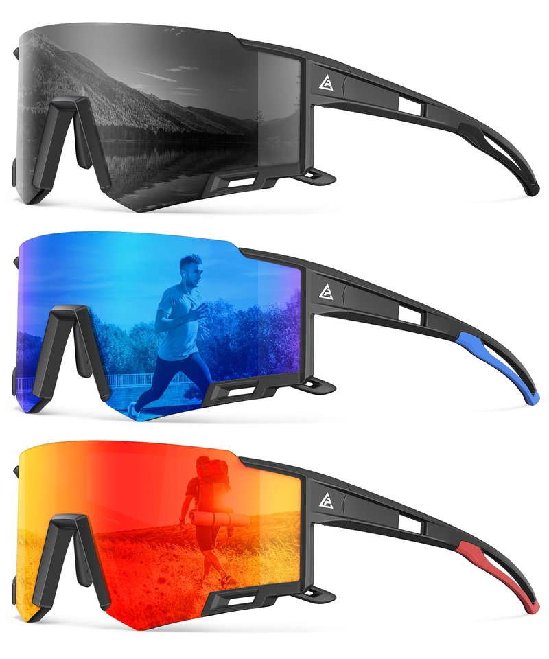 NSSIW Polarized Sunglasses-Men Sports Mens-Sunglasses: Running Sun Glasses Men Women Polarized UV Protection for Cycling