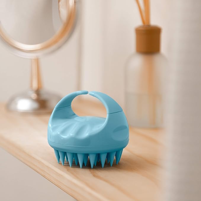 Hair Scalp Massager and Shampoo Brush - 2-Pack Silicone Scalp Scrubber for Shower and Dandruff Removal - Ergonomic Design Hair Brush for Wet and Dry Use - Encourages Hair Growth