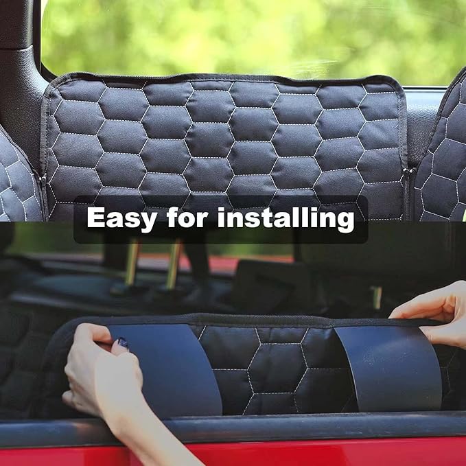Dog Car Seat Cover for Trucks, Car Seat Cover for Back Seat Protector F150 Ram 1500, Waterproof Dog Hammock for Truck with Mesh Window Heavy Duty Seat Cover for F-Series/GMC Sierra/Silverado