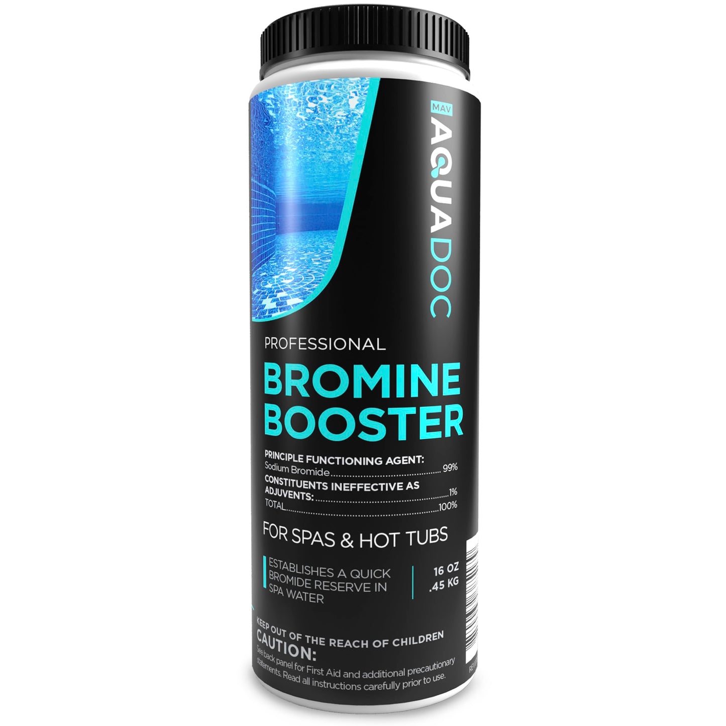 AquaDoc Bromine Booster for Hot Tub and Spa - 16 oz - Sodium Bromide to Establish Bromide Reserve - Compatible with Bromine Tablets - Made in USA