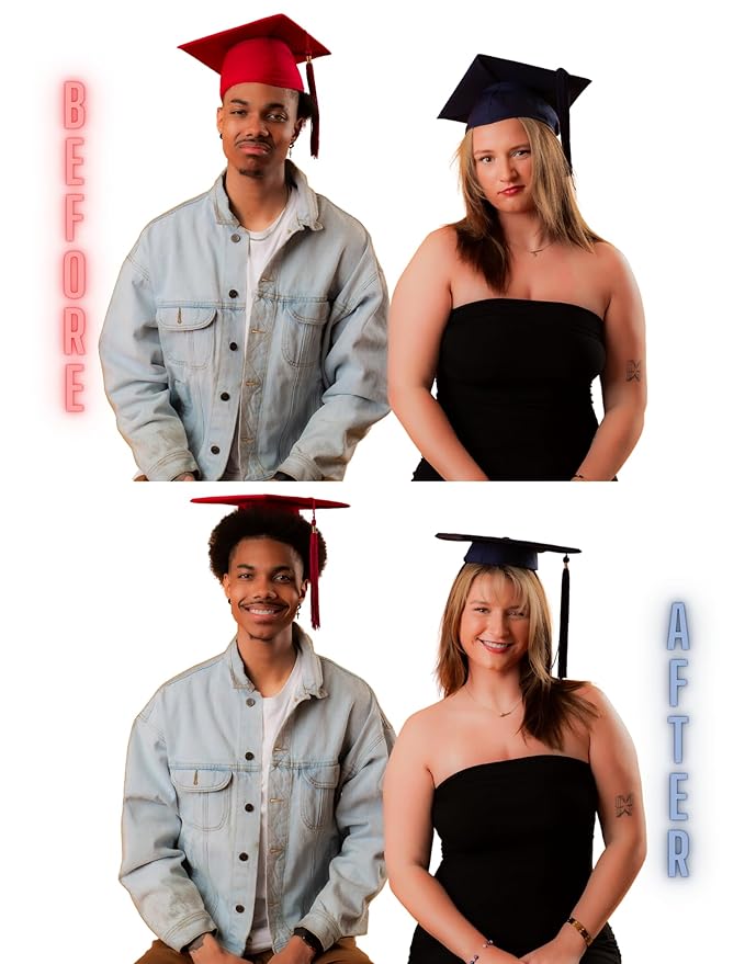 Grad Cap Remix - The ORIGINAL Graduation Cap Headband - Keep Your Natural Hair on Grad Day and Secure Your Cap - Black and Clear Headband Included
