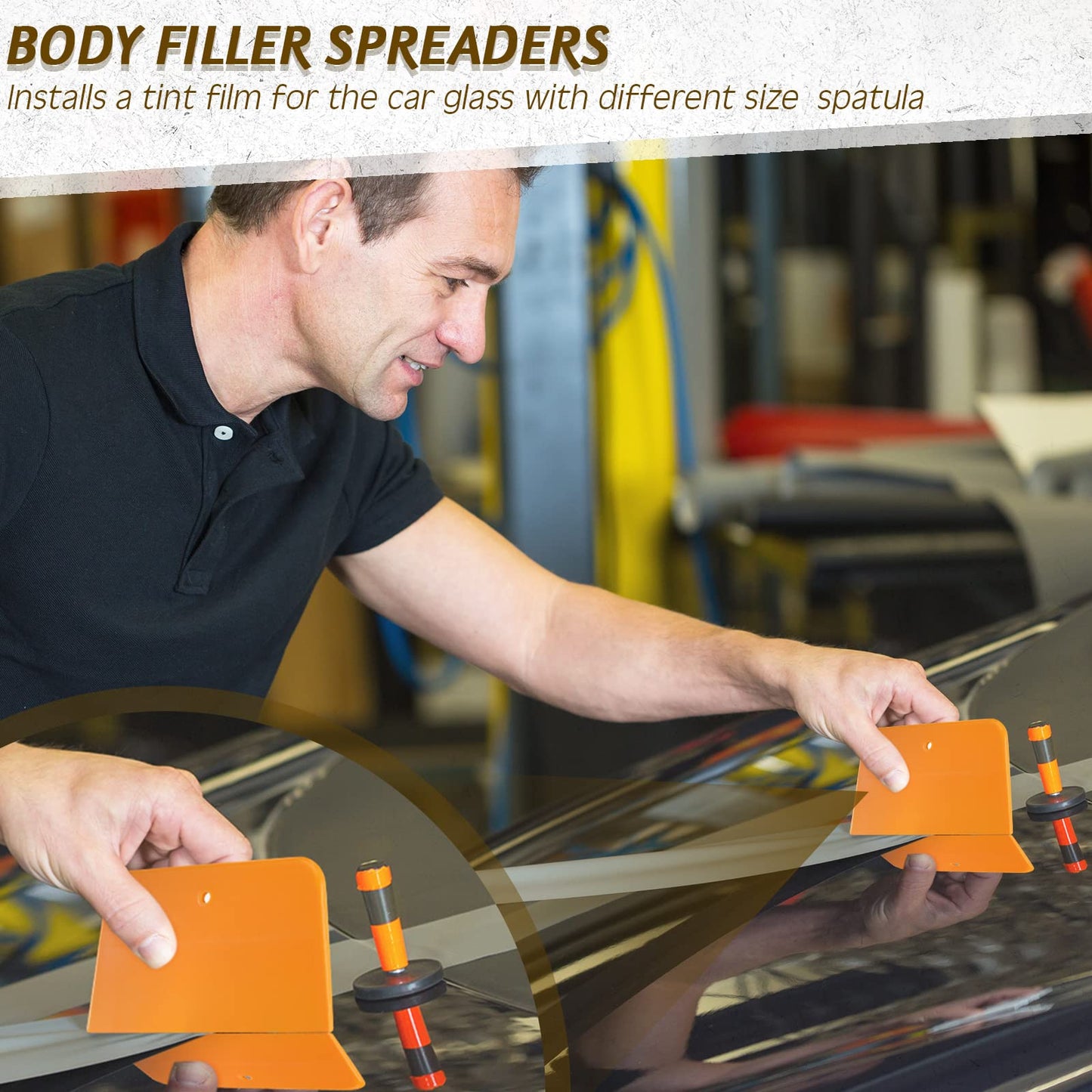 Frienda 60 Pcs Body Filler Spreaders Plastic Tools for Automotive Applying Putties Glazes Caulks and Paint (3.5 x 2.6 x 3.9 in)