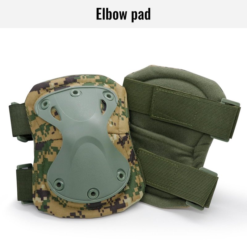 Qavctw Tactical Knee and Elbow Pads Set Protective Gear Knee Pads for Outdoor Sports Combat Paintball CS Cycling Skateboarding Skate Safety Guards Pads