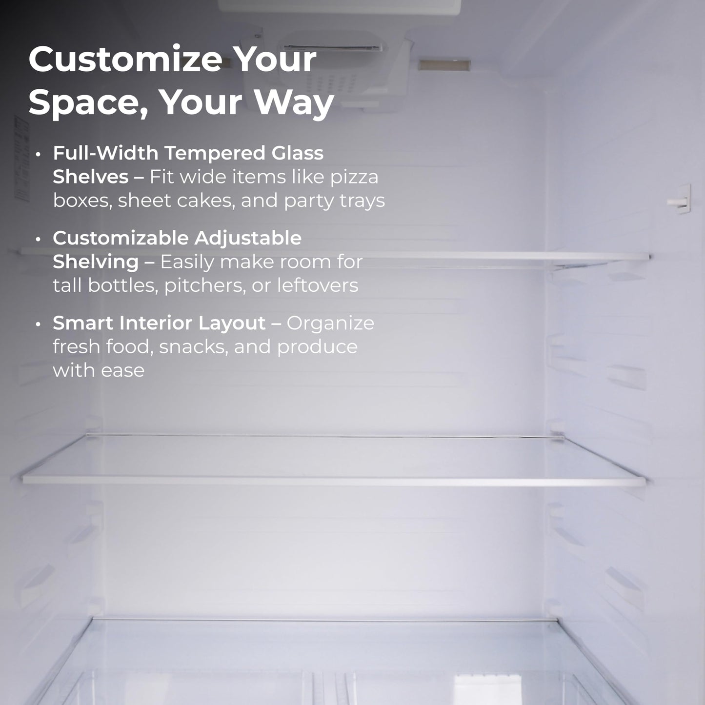 Kenmore 33 in. 20.4 cu. ft Capacity Refrigerator/Freezer with Full-Width Adjustable Glass Shelving, Humidity Control Crispers, Ice Maker, ENERGY STAR Certified, Black
