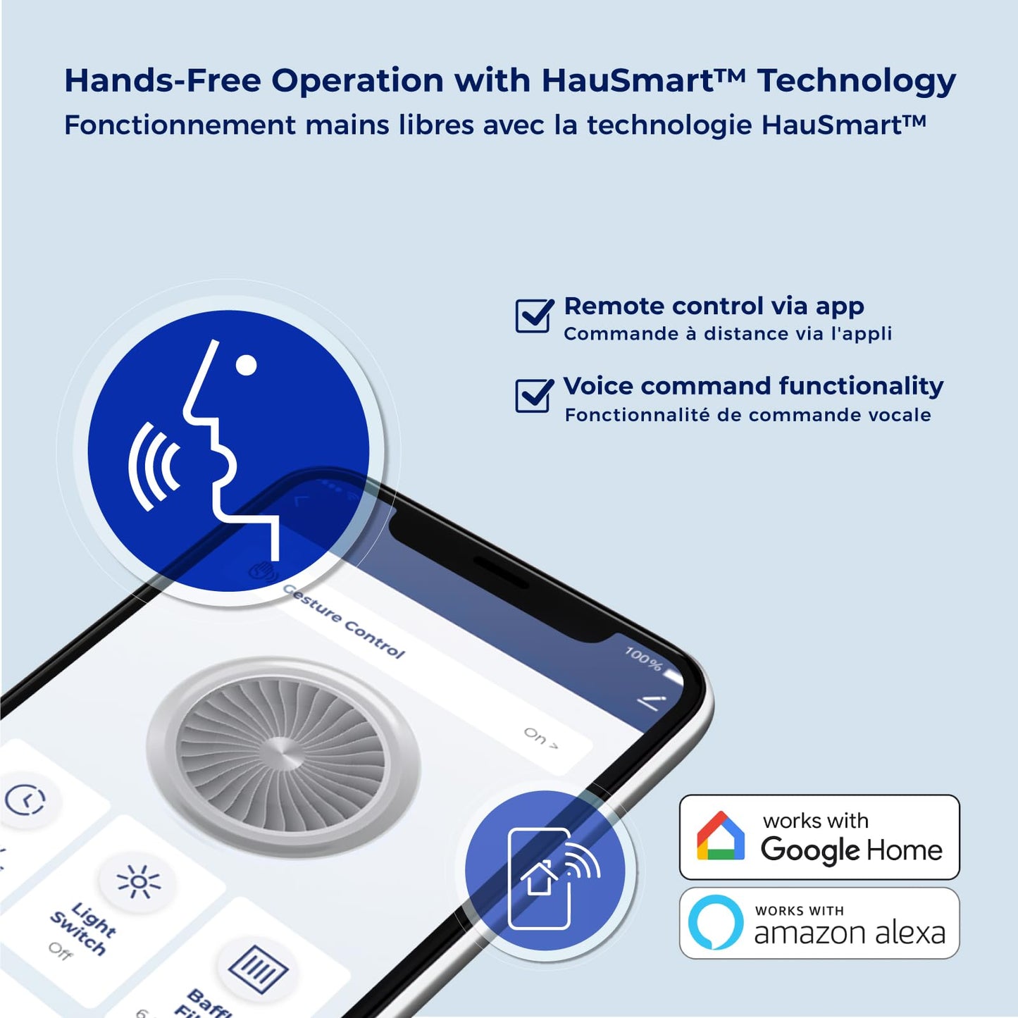 Hauslane Range Hood Insert 30 Inch, Hood Vent for Kitchen| HauSMART™ App & Voice Control |4-Speed Fan, LED GU10 Lights | Dishwasher-Safe Baffle Filters, Stainless Steel Ducted|Ductless Range Hood
