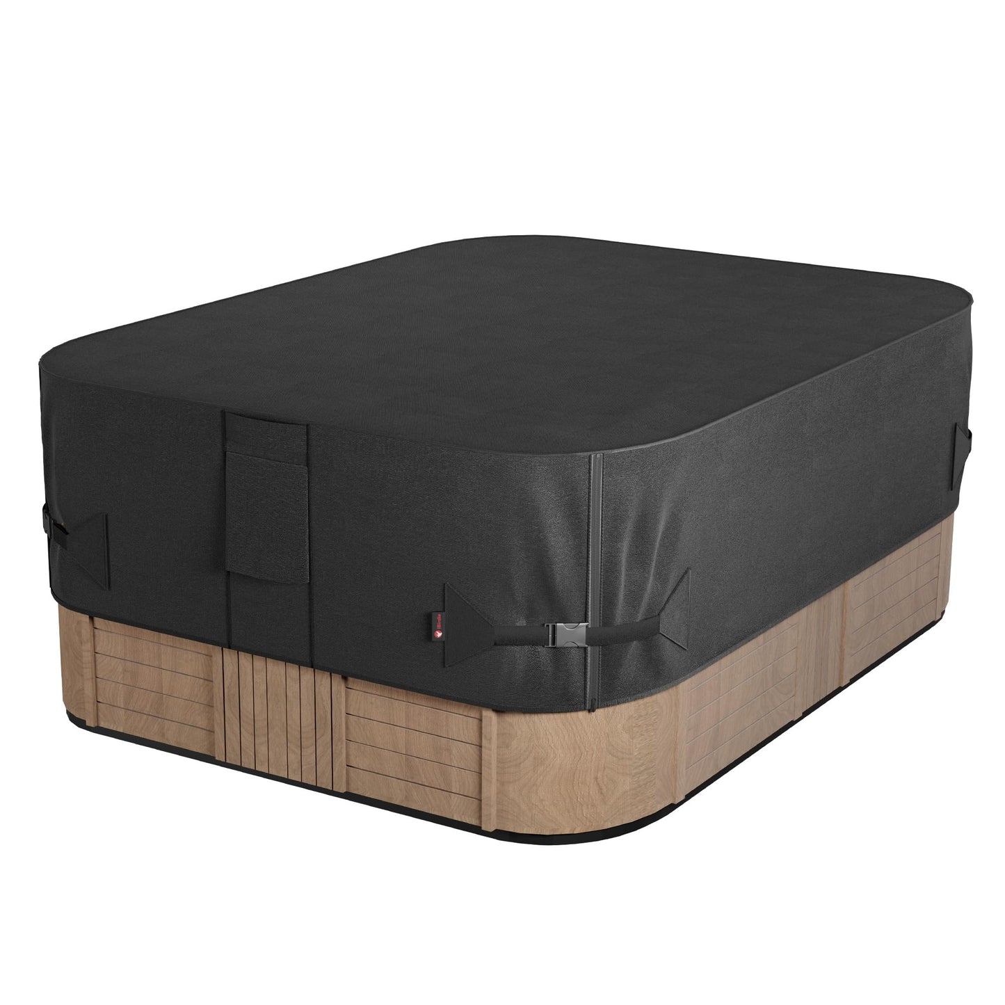iBirdie Outdoor Waterproof Rectangular Hot Tub Cover 73 x 62 inch fit 72 x 61 or 71 x 60 or 70 x 59 SPA 600D Heavy Duty Rectangle Weatherproof Protectors Protective Cover Cap