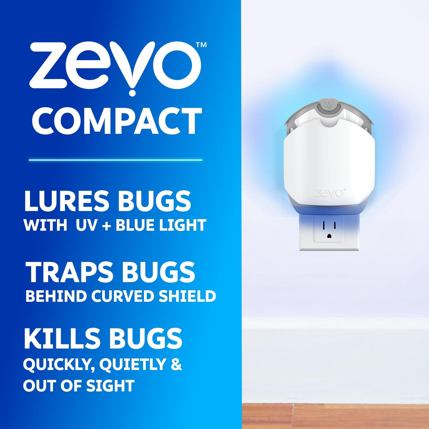 Zevo Compact Flying Insect Trap Official Refill Cartridges - Fits Zevo Compact & Plant Indoor Plug-in Trap, Authentic Trap + Lock Technology to Catch Gnats, House & Fruit Flies (6 Official Refills)