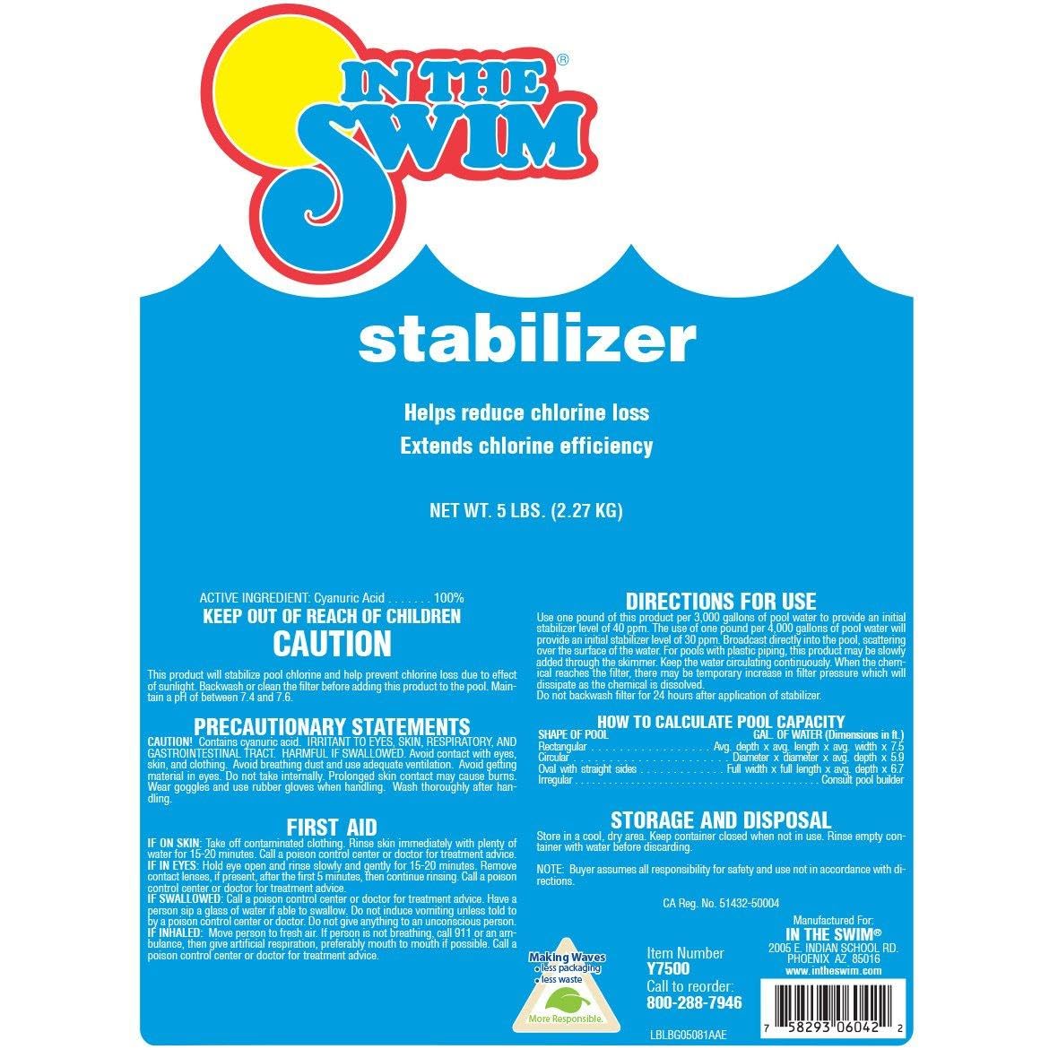 In The Swim Pool Stabilizer – 100% Cyanuric Acid for Chlorine Protection and Efficiency - 45 Pound