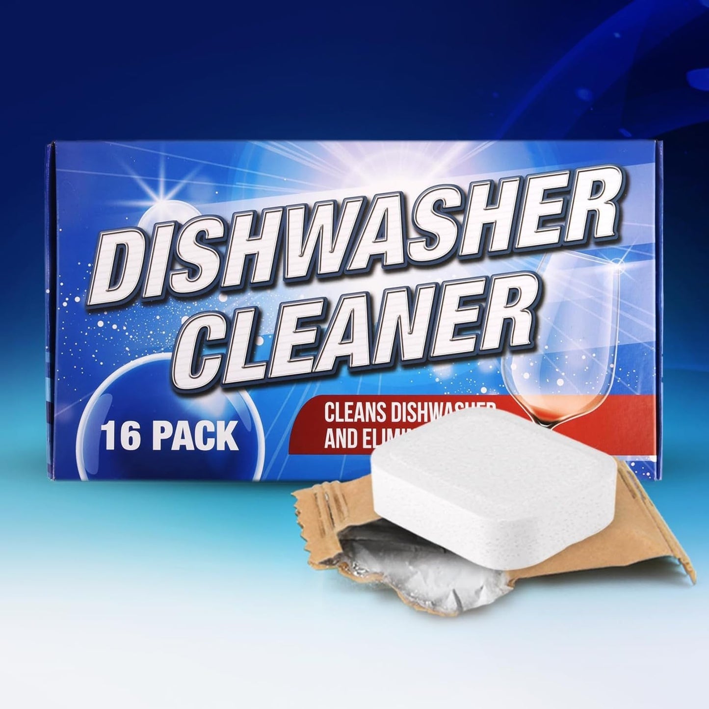 IMPRESA Dishwasher Cleaner & Deodorizer Tablets - 16 Count Appliance Cleaner for Limescale & Hard Water Stains - Spray Arm & Filter Deep Clean - Fresh Scent Cleaning Tablets