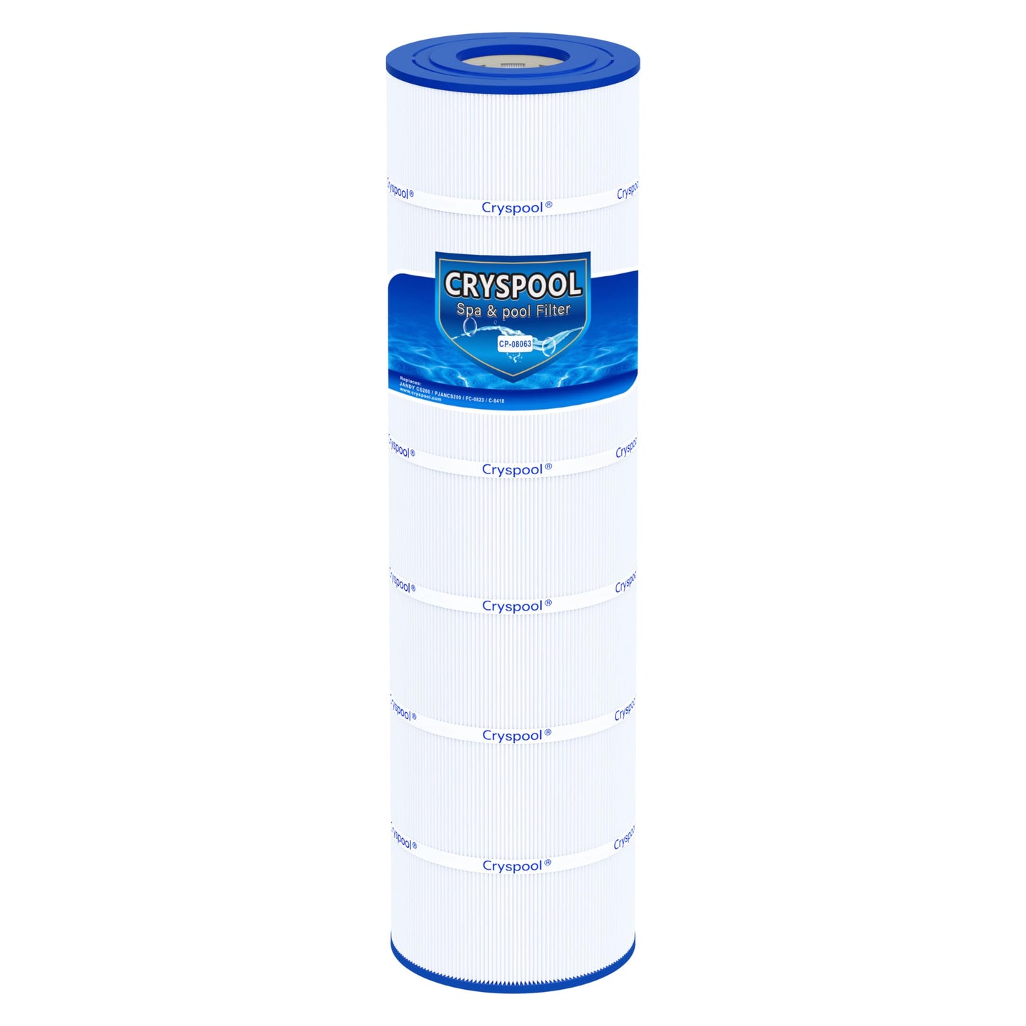 Cryspool® 08063 Filter Compatible with Jandy CS200, R0462400, PJANCS200, C-8418, 11088503, 11088513, FC-0823, 200 Sq. Ft Pool Filter Cartridge, 1 Pack