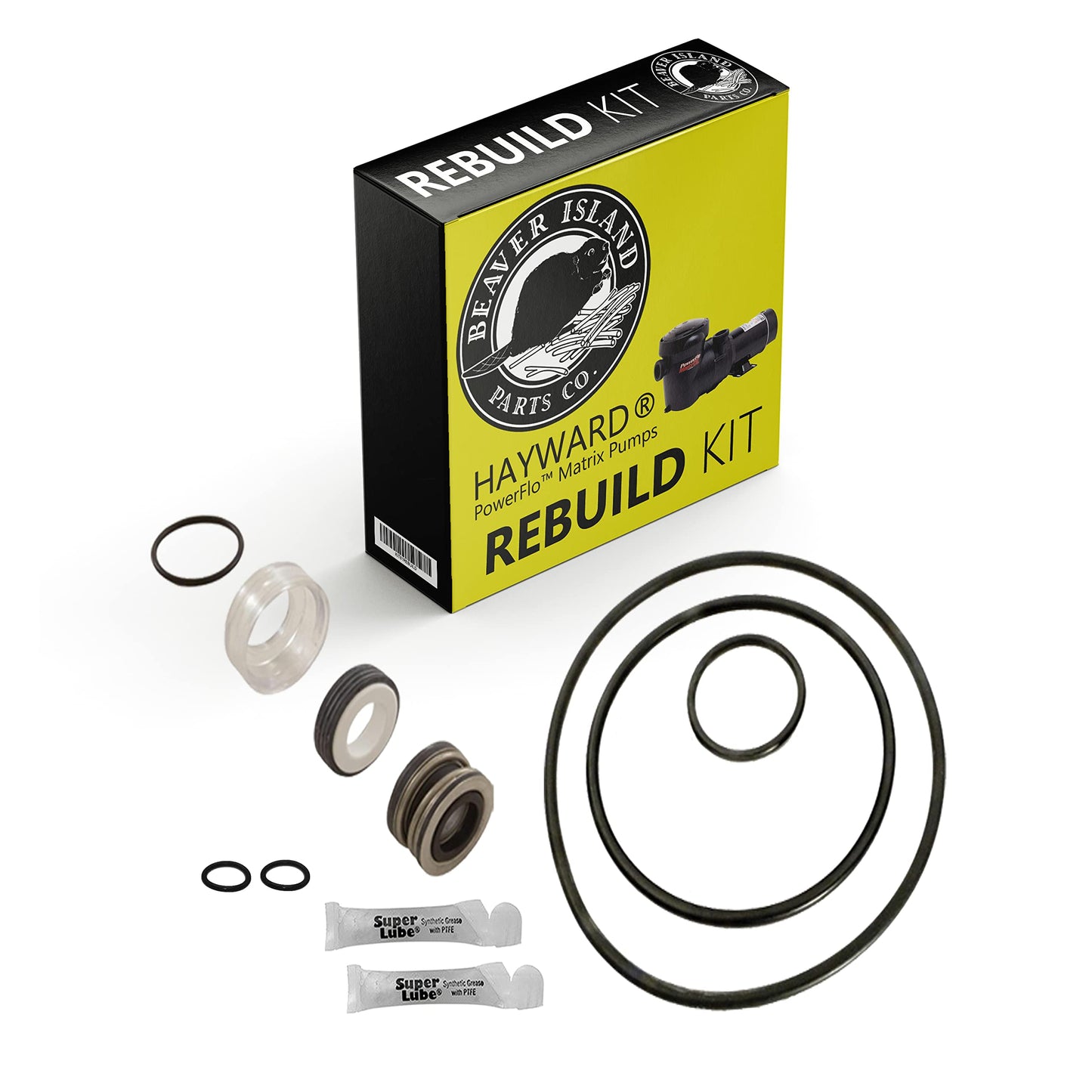 Beaver Island Parts Company | Pump Rebuild Kit | Fits Hayward PowerFlo Matrix Pump SP1591, SP1591TL, SP1592, SP1592TL, SP1592FT, SP15922S, W3SP1592, W3SP15922S, W3SP1593